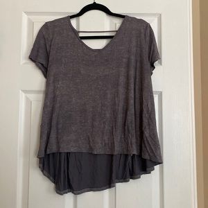 Grey faded t shirt with open back